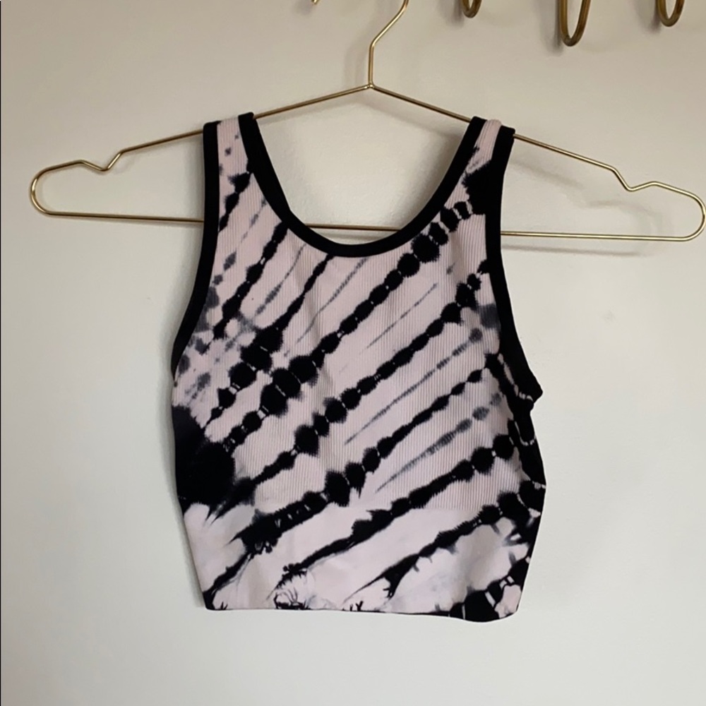 Tie dye crop top/sports bra